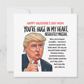 Cartão De Festividades Trump Mom Valentine's Day