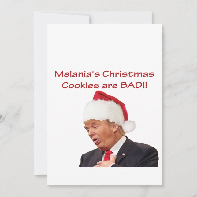 Cartão De Festividades Trump, os biscoitos de Natal da Melania são RUINS! (Frente)