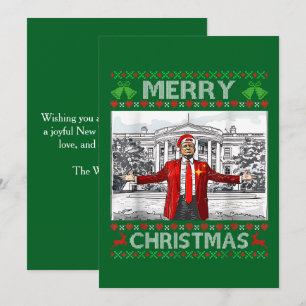 Cartão De Festividades Trump Santa Hat Personalizado Feliz Natal