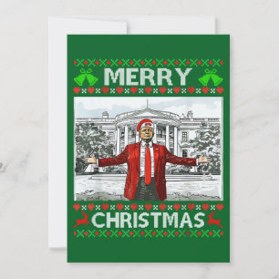 Cartão De Festividades Trump Santa Hat Trump Felry Christmas Ugly Xmas