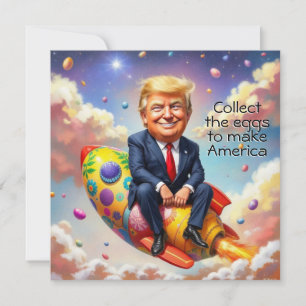 Cartão De Festividades Trump se senta no míssil