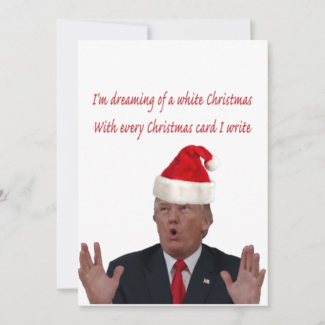 Cartão De Festividades Trump, Sonhando com um Natal Branco (Frente)