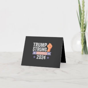 Cartão De Festividades Trump Strong 2024 - Presente Patriótico Americano