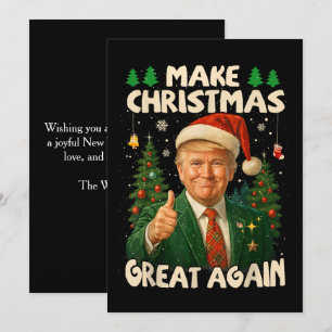 Cartão De Festividades Trump Torna o Excelente de Natal preto novamente