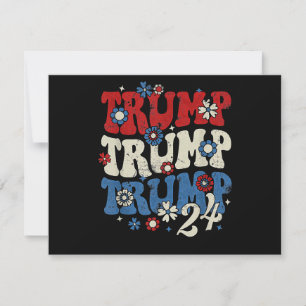 Cartão De Festividades Trump Trump Trump 2024 Retro