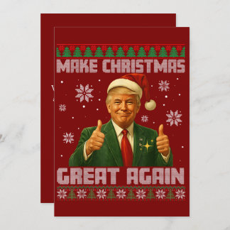 Cartão De Festividades Trump Ugly Xmas Sweater Faz Excelente De Natal Nov