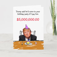 Trump US$ 5.000.000 Aniversário