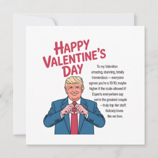 Cartão De Festividades Trump Valentine's Day
