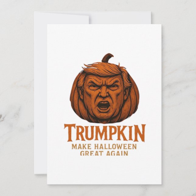 Cartão De Festividades Trumpkin. Faça o Excelente de Halloween novamente (Frente)
