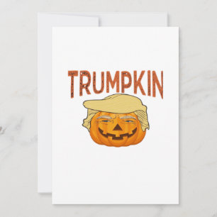 Cartão De Festividades Trumpkin Halloween Engraçado Clássico – Máscara de
