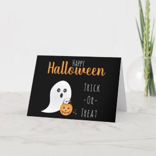Cartão De Festividades Truque Ou Tratar Feliz Fantasma De Halloween Spook