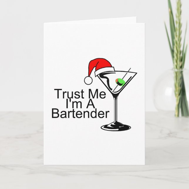 Cartão De Festividades Trust Me Im A Bartender Martini (Frente)