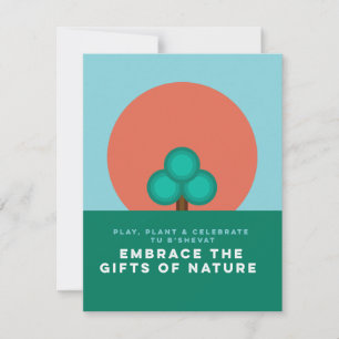 Cartão De Festividades Tu B'Shevat: Abrace os presentes da natureza