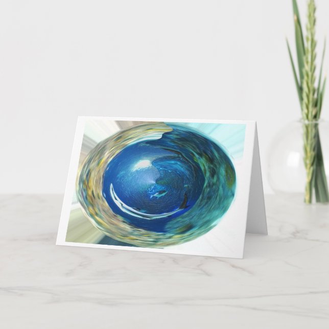 Cartão De Festividades Tubarão num redemoinho (Frente)