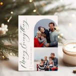 Cartão De Festividades Tudo Alegre 2 Foto Família<br><div class="desc">Tudo Alegre,  arco e moldura quadrada,  cartão de férias com 2 fotos. Características,  fundo de cor verde sólida.</div>