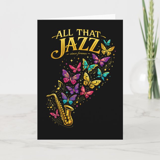 Cartão De Festividades Tudo Aquela Jazz (Frente)