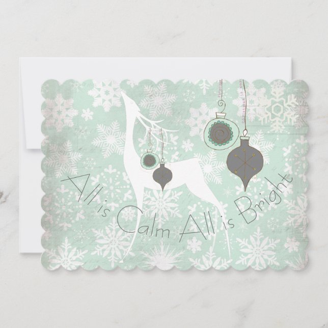 Cartão De Festividades Tudo é Feriado de Deer Brilhante (Frente)