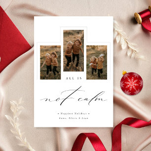 Cartão De Festividades Tudo Não Está Calmo 3 Fotografias De Natal