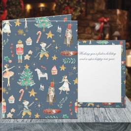Cartão De Festividades Tudo Nutcracker Natal Azul