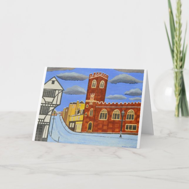 Cartão De Festividades Tudor House in Exeter (Frente)