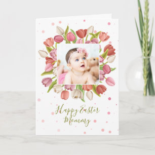 Cartão De Festividades Tulip Flower Personalizada Foto de Páscoa