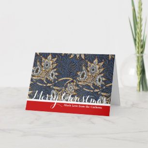 Cartão De Festividades Tulipa de William Morris com padrão de salgueiro e