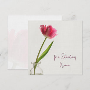 Cartão De Festividades Tulipa Moderna Dia Internacional da Mulher 8 de Ma