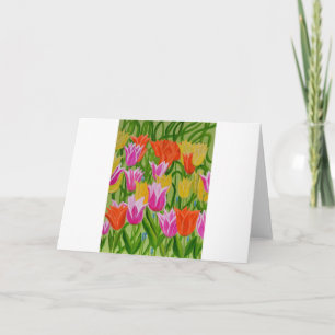 Cartão De Festividades Tulipas