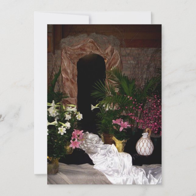 Cartão De Festividades Tumba vazia de Páscoa (Frente)