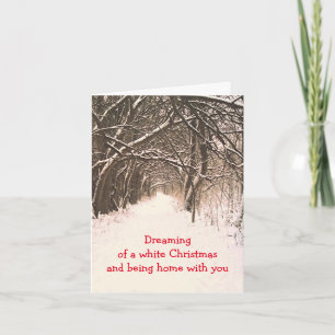 CARTÃO DE FESTIVIDADES TÚNEL DAS ÁRVORES NA NEVE/SONHAGEM DO NATAL BRANCO