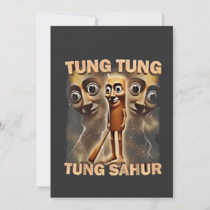 Cartão De Festividades Tung tung sahur Brainrot Meme