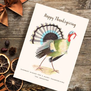 Cartão De Festividades Turkey big   Thanksgiving   Greetings Cards