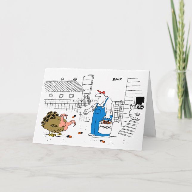 Cartão De Festividades Turkey farm Christmas card (Frente)