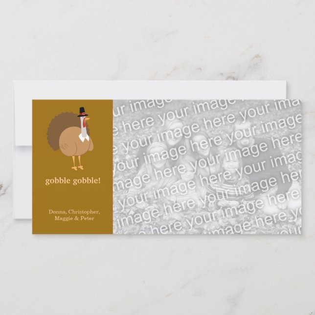 Cartão De Festividades Turquia bobo (Frente)