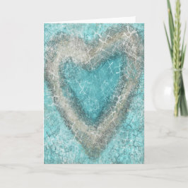 Cartão De Festividades Turquoise Love Greeting Card