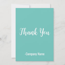 Cartão De Festividades Turquoise Obrigado