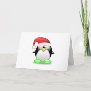 Cartão De Festividades Tux de Natal