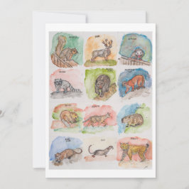 Cartão De Festividades Twelve Scary Animals