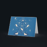 Cartão De Festividades Twilight Tomcats Greeting Card<br><div class="desc">Greeting card with playful cat design</div>