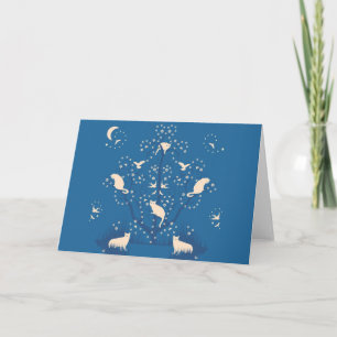 Cartão De Festividades Twilight Tomcats Greeting Card
