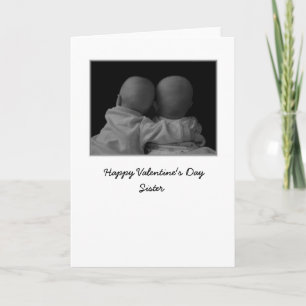 Cartão De Festividades twins hugging photograph valentines day card