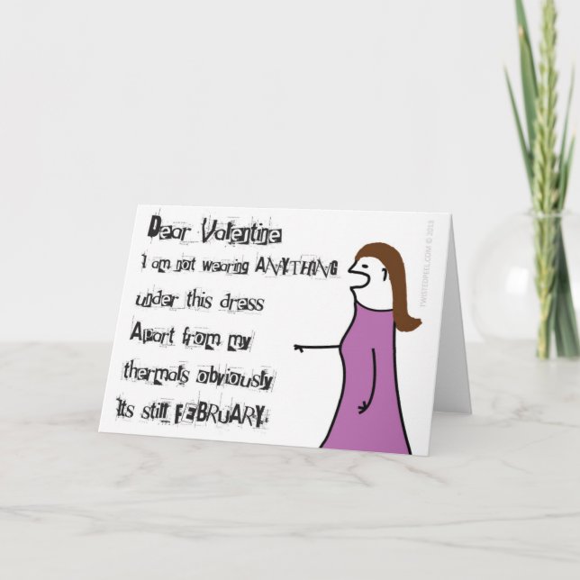 Cartão De Festividades Twisted Peel Quirky Valentines Day Card (Frente)