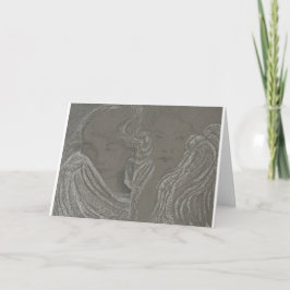 Cartão De Festividades Two Angels Greeting Card