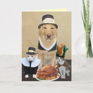 Cartão De Festividades Two Blessed Pilgrims & Chief