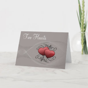 Cartão De Festividades Two Hearts Card