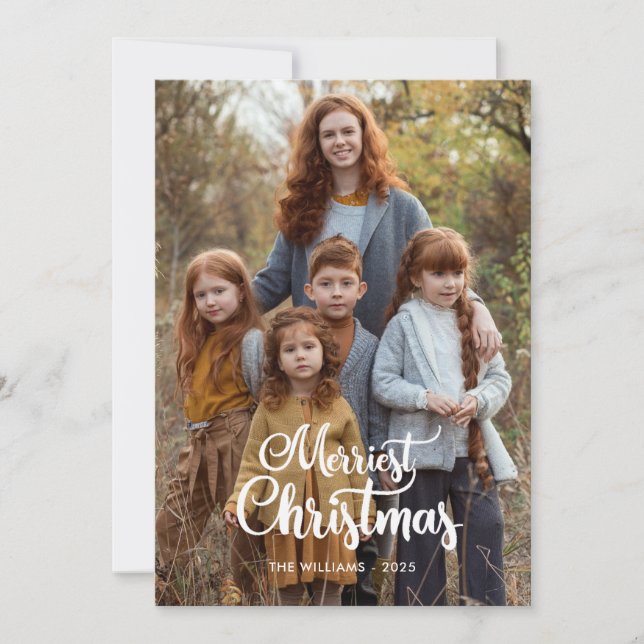 Cartão De Festividades Two Sided Christmas Photo Cards (Frente)