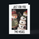 CARTÃO DE FESTIVIDADES TWO WISHES=HAPPY BIRTHDAY/MERRY CHRISTMAS<br><div class="desc">IF SOMEONE HAS A "DECEMBER" BIRTHDAY WHAT A FUN WAY TO SAY BOTH MERRY CHRISTMAS AND HAPPY BIRTHDAY WITH THESE TWO CUTE SNOWMEN~</div>