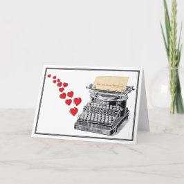 Cartão De Festividades Typewritten Valentine