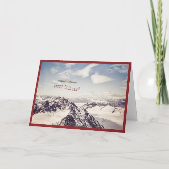Cartão De Festividades UFO holiday card (Frente)
