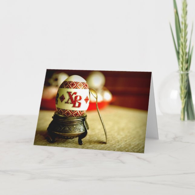 Cartão De Festividades Ukrainian Easter (Frente)